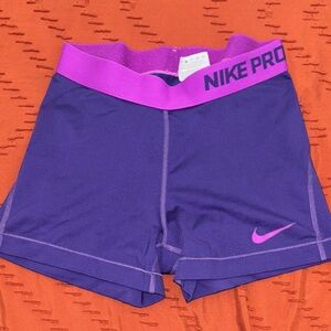 Nike Pro Purple and Pink Training Shorts